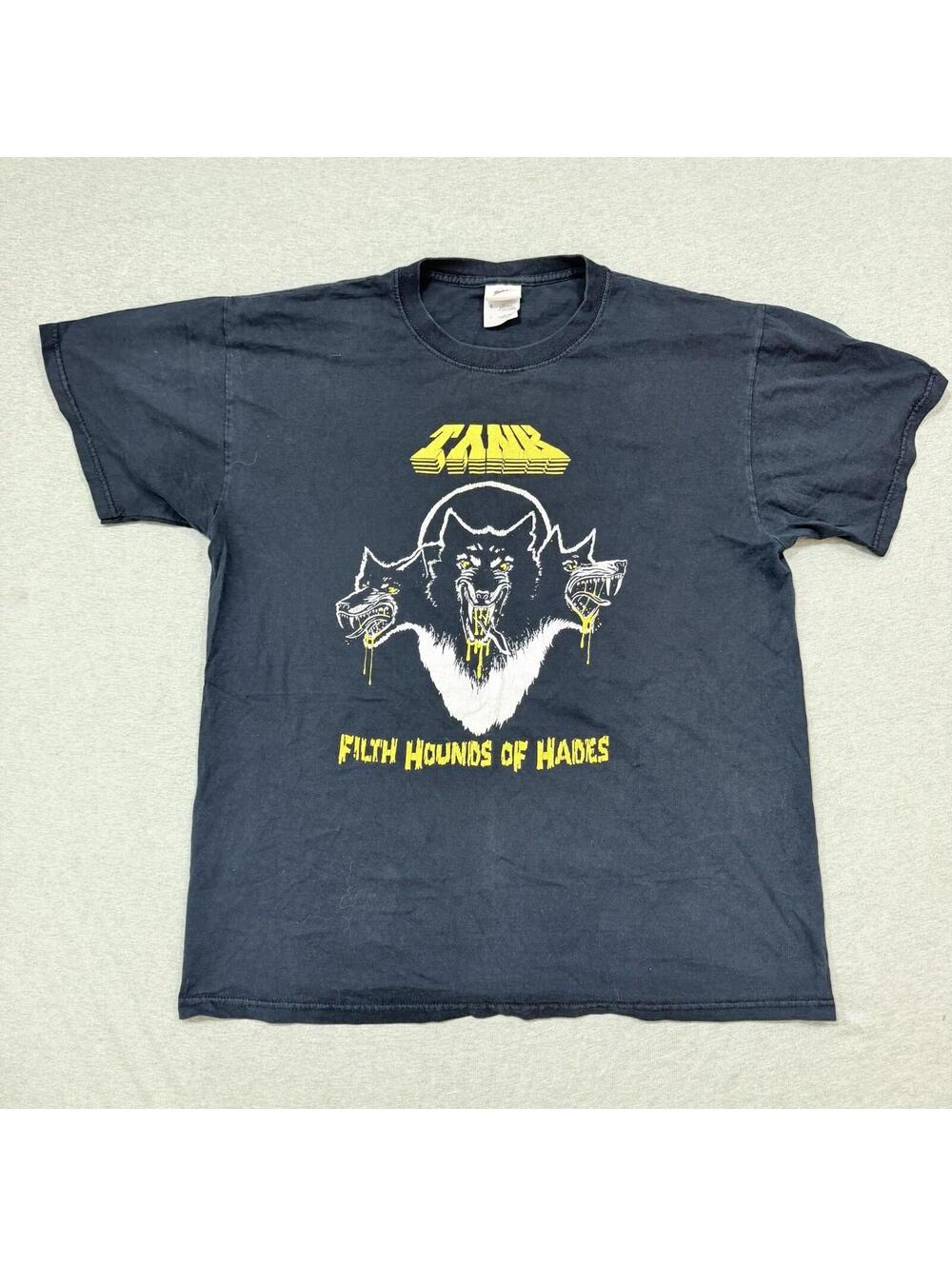 Tank Filth Hounds Of Hades UK Limited Edition Graphic T-Shirt Mens Large Black